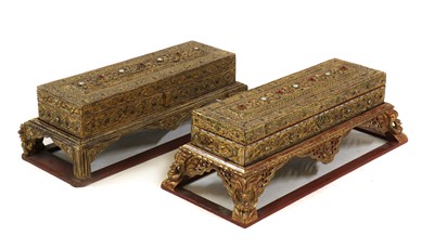 Lot 455 - Two decorative Burmese caskets