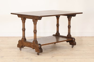 Lot 66 - A Gothic Revival oak sofa table