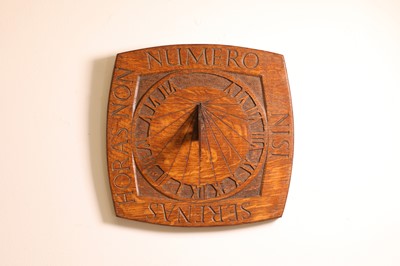 Lot 366 - An Arts and Crafts oak sundial