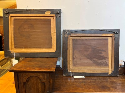 Lot 67 - A pair of Arts and Crafts copper picture frames