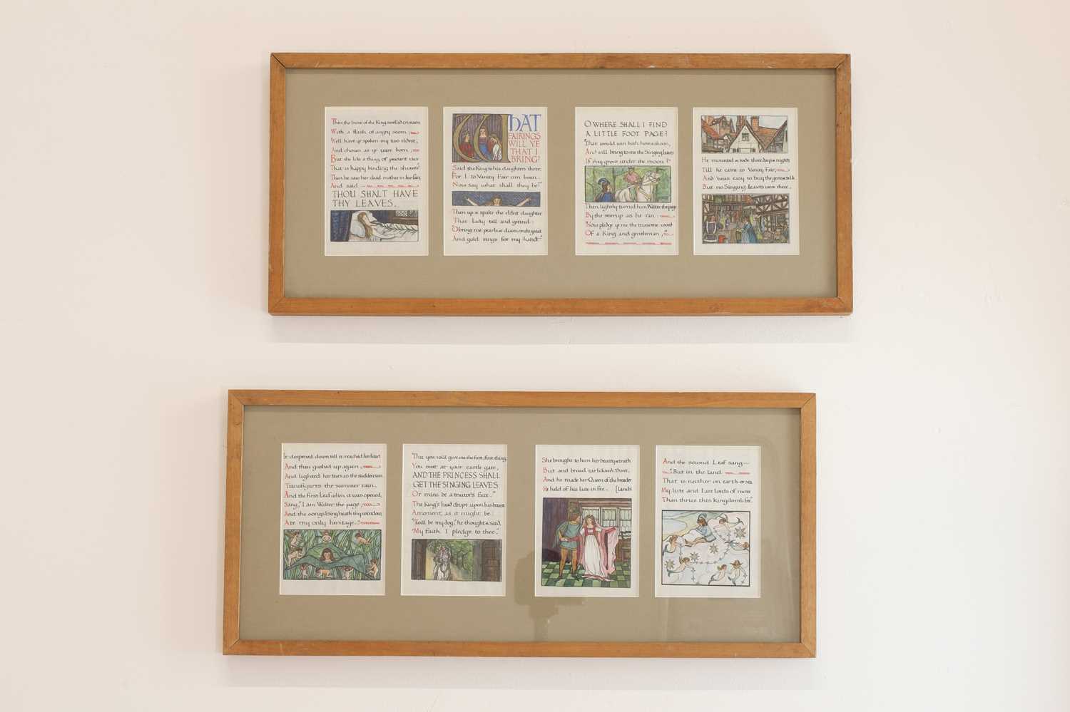 Lot 117 - Two illuminated manuscript panels,