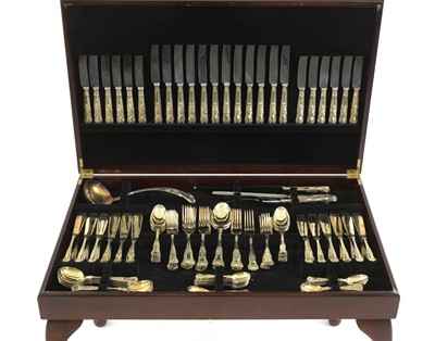 Lot 115 - A silver plated Kings pattern canteen of cutlery for twelve settings