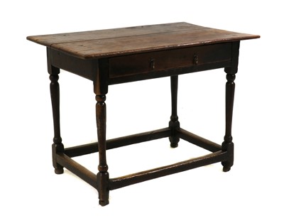 Lot 402 - A 17th century and later oak side table