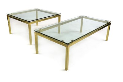 Lot 421 - An Italian brass coffee table
