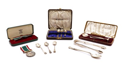 Lot 51 - A collection of silver flatware