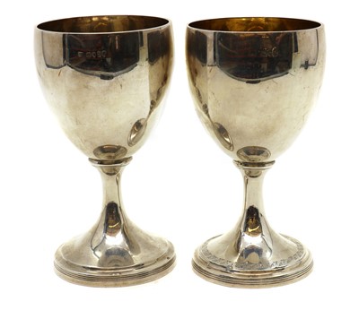 Lot 2 - A pair of Victorian silver goblets