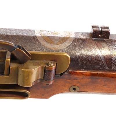 Lot 151 - A finely inlaid matchlock carbine, 'Ozutsu Teppo'