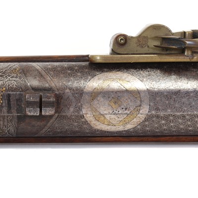 Lot 151 - A finely inlaid matchlock carbine, 'Ozutsu Teppo'