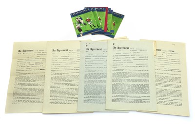 Lot 258 - A collection of football player contracts
