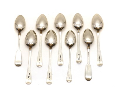Lot 23 - A collection of George III and later silver teaspoons