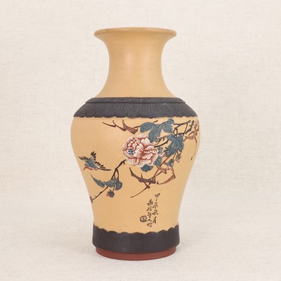 Lot 84 - A Chinese Yixing stoneware vase