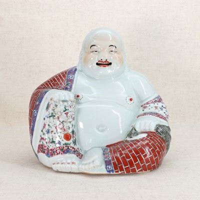 Lot 96 - A Chinese famille rose Budai