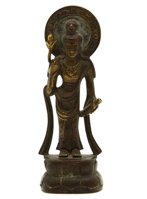 Lot 263 - A Chinese bronze bodhisattva