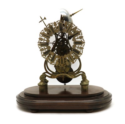 Lot 271A - A brass skeleton clock