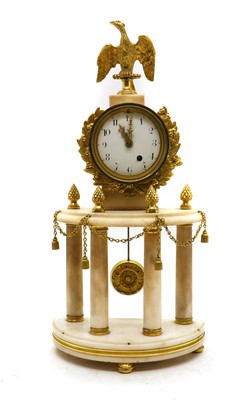 Lot 268A - A marble and gilt-bronze mantle clock