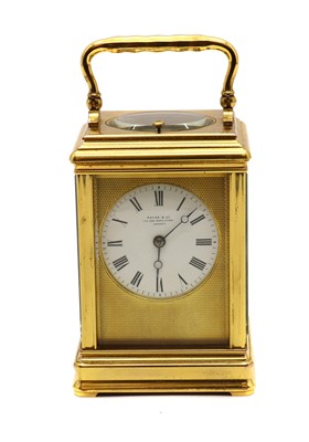 Lot 270A - A brass carriage clock