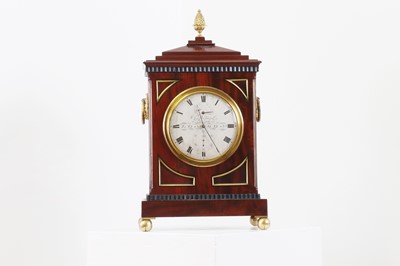 Lot 82 - A rosewood and brass-mounted chronometer bracket clock
