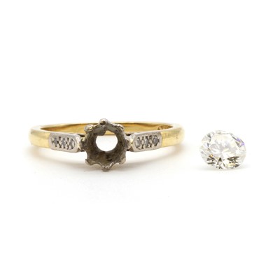 Lot 50 - An 18ct single stone diamond ring