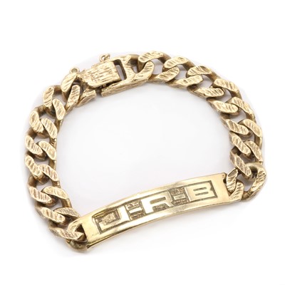 Lot 349 - A 9ct gold identity bracelet