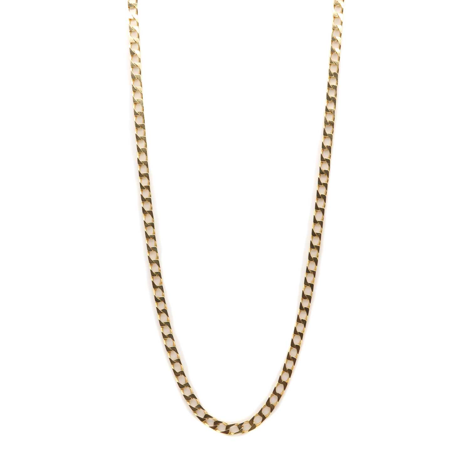 Lot 291 - A gold metric curb link necklace, by UnoAErre