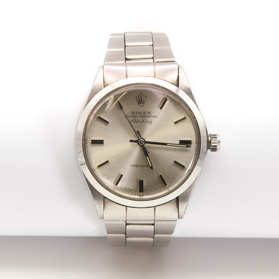 Lot 462 - A gentlemen's stainless steel Rolex 'Oyster Perpetual Air-King Precision' automatic bracelet watch 5500, c.1972