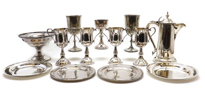Lot 33 - A collection of Ecclesiastical silver plated and EPBM items