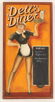 Lot 396 - A 'Dell's Diner' menu board