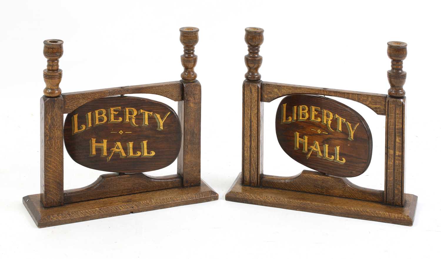 Lot 217 - A pair of Masonic oak signs,