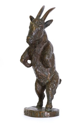 Lot 451 - A bronze sculpture of a football club goat mascot