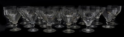 Lot 169 - A collection of twenty George IV glass rummers