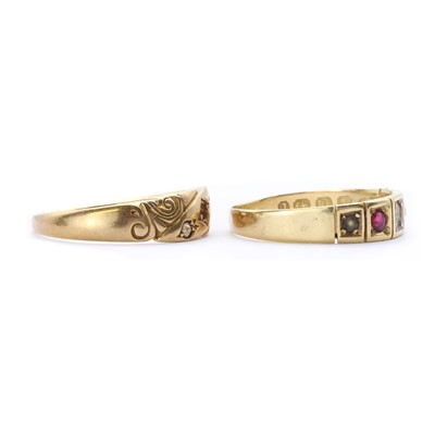 Lot 8 - Two Victorian 18ct gold rings