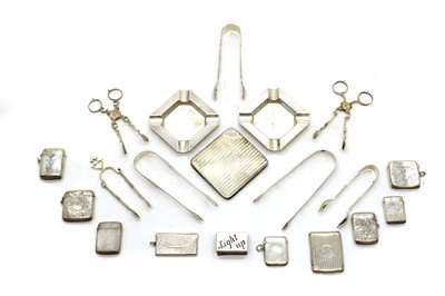 Lot 11 - A collection of silver sugar tongs