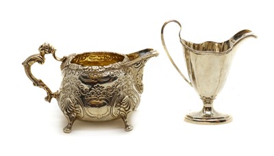 Lot 1 - A George III Irish silver cream jug