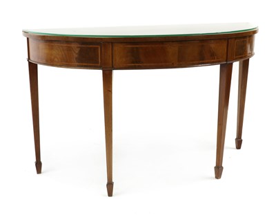 Lot 378 - A George III mahogany and rosewood side table