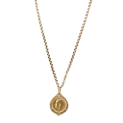 Lot 364 - A gold sovereign pendant