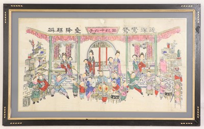 Lot 165 - A large Chinese woodblock print