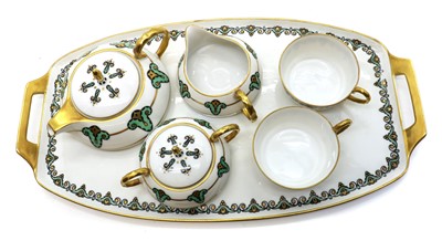 Lot 175 - A LHS Lorenz Hutschenreuther Selb porcelain cabaret set