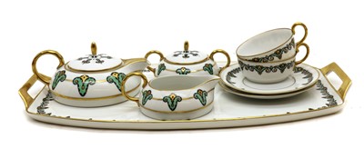 Lot 175 - A LHS Lorenz Hutschenreuther Selb porcelain cabaret set