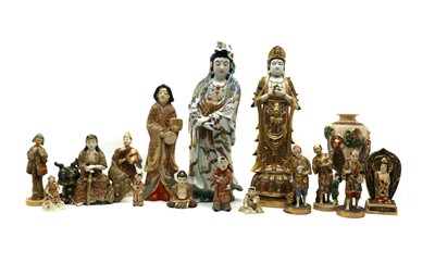 Lot 93 - A group of Japanese Satsuma ware figures