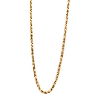 Lot 292 - A 9ct gold rope chain