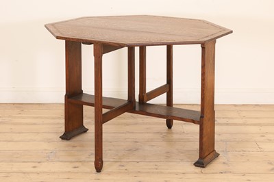 Lot 134 - A Lakes School oak gateleg dining table