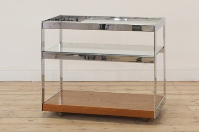 Lot 368 - A Merrow Associates teak and chrome drinks trolley