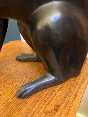 Lot 198 - A bronze sculpture of a Siamese cat