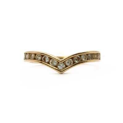 Lot 53 - A 14ct gold diamond half eternity ring