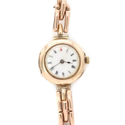 Lot 389 - A ladies' gold mechanical watch