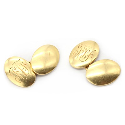 Lot 356 - A pair of gold cufflinks