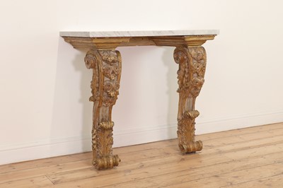 Lot 7 - A George II-style giltwood console table
