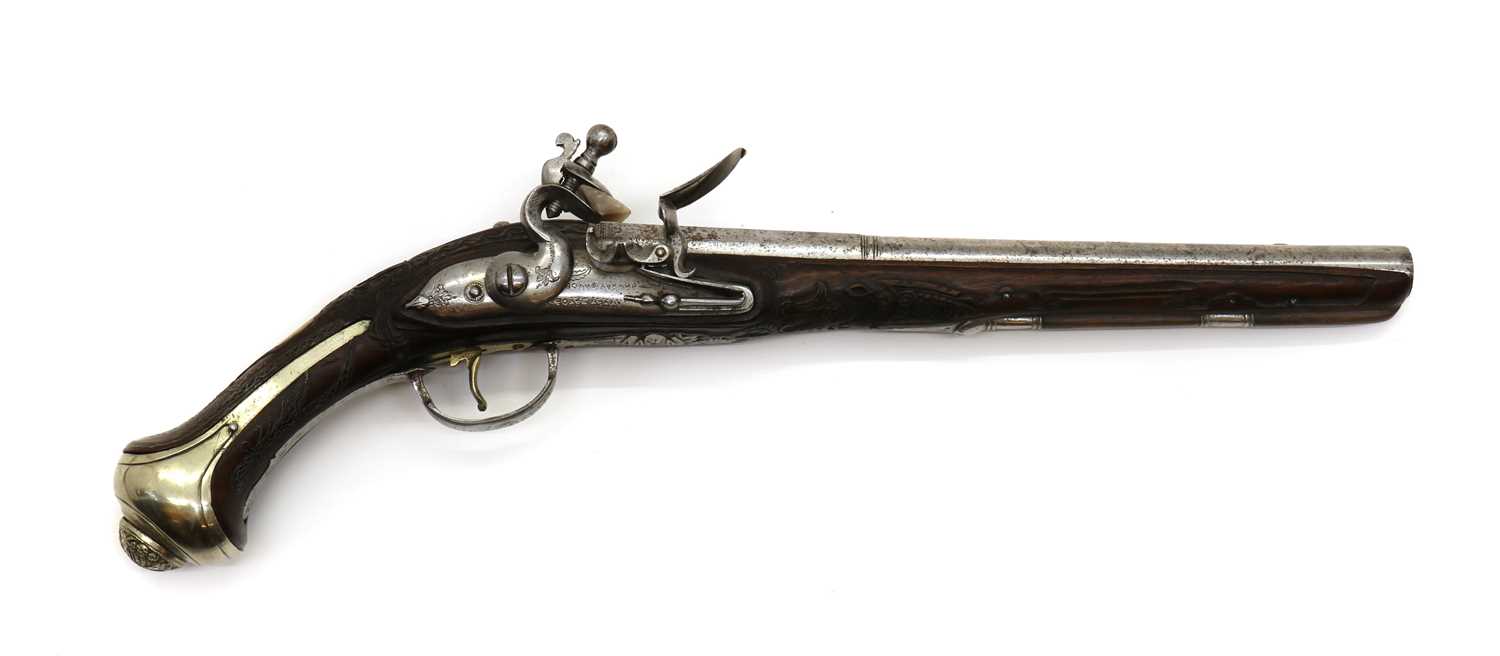 Lot 101 - A Turkish flintlock pistol