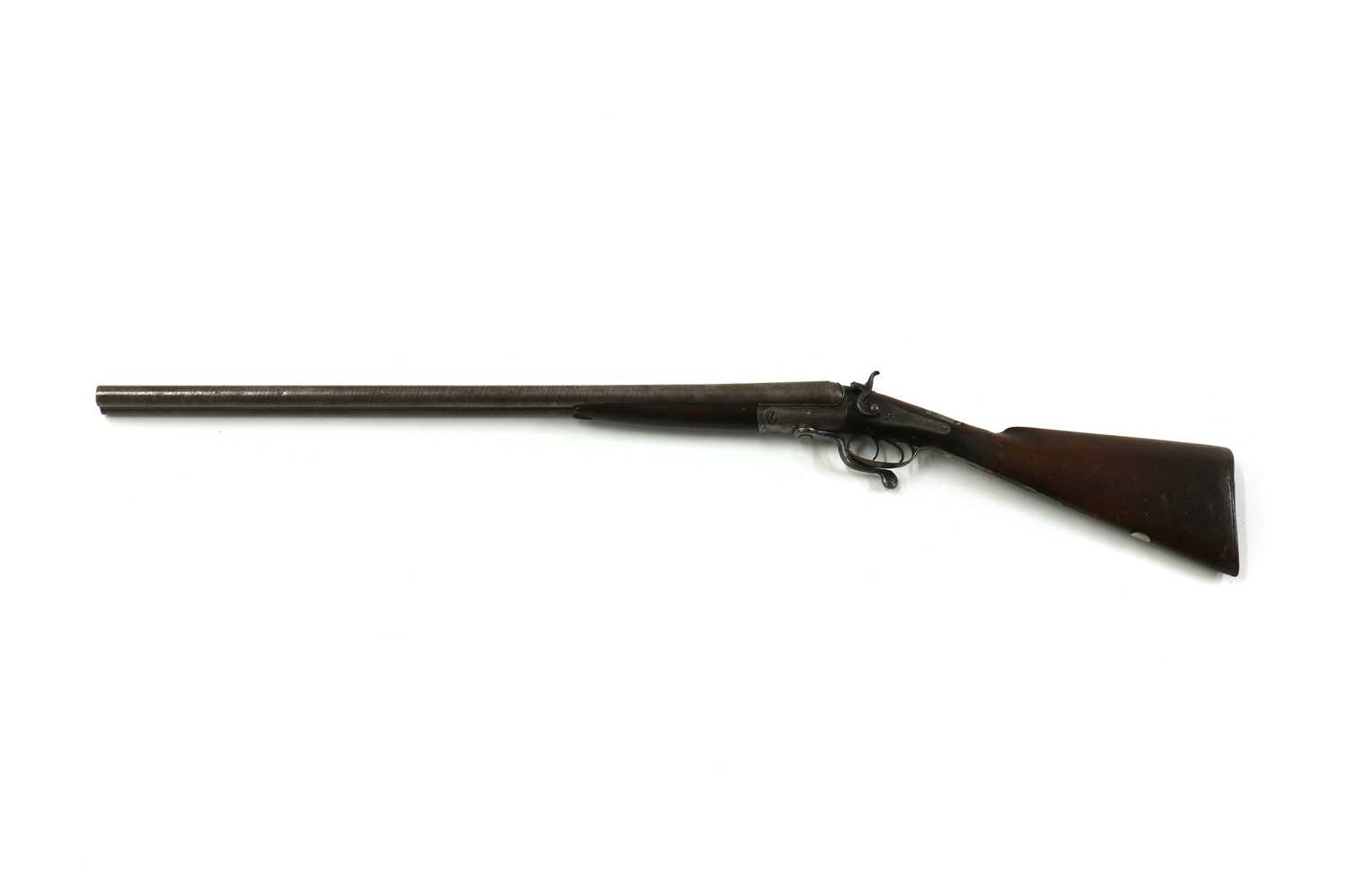 Lot 106 - A breech loading percussion action shotgun