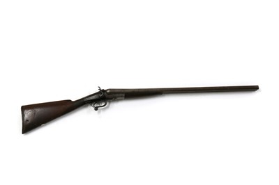 Lot 106 - A breech loading percussion action shotgun